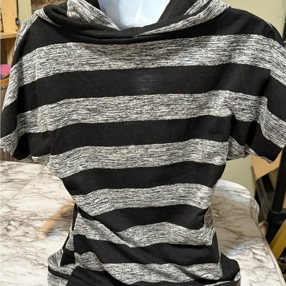 Eclipse Black and Gray Striped Short Sleeve Tee - Picture 2 of 4